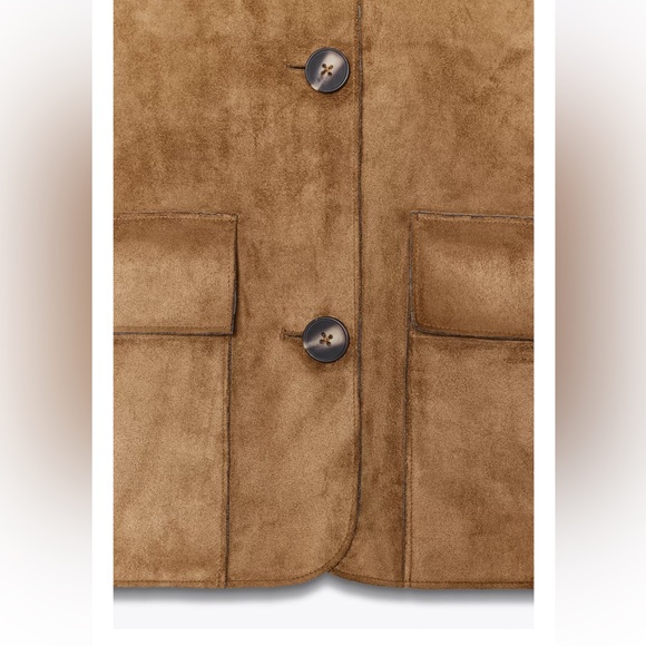 Zara Tan Suede Jacket - Picture 7 of 9